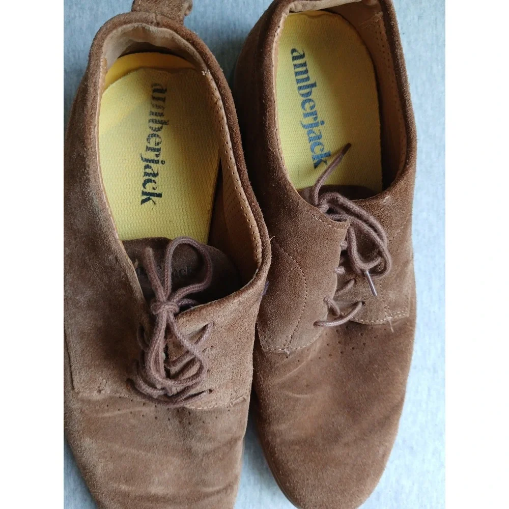 Amber Jack Shoes 11 Mens The Original Italian Suede Derby Oxford Loafer Dress